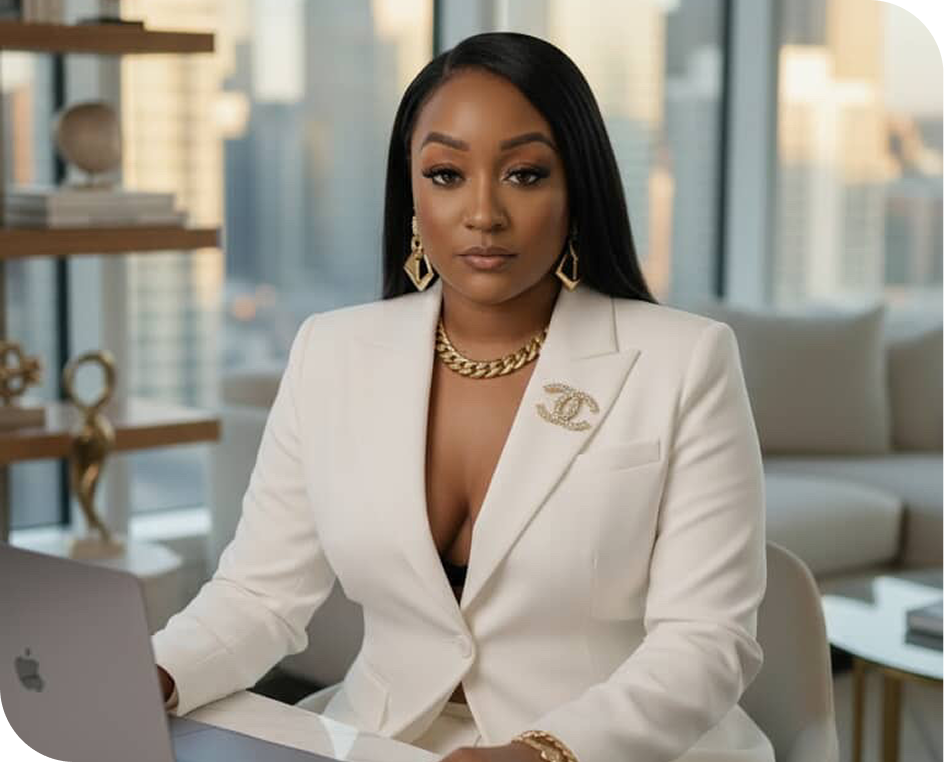 Confident businesswoman in office setting